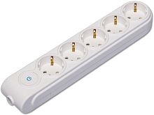 Колодка удлинителя с заземлением и выключателем Makel N 5-м 16А 3500Вт белый картинка 